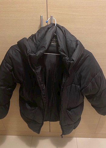 Çocuk Siyah Zara  Fermuarlı Midi Mont - Görsel 4