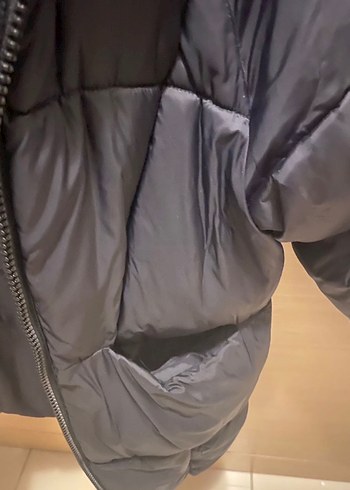 Çocuk Siyah Zara  Fermuarlı Midi Mont - Görsel 3