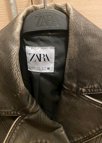 Kadın Eskitme Deri Biker Ceket - Görsel 2