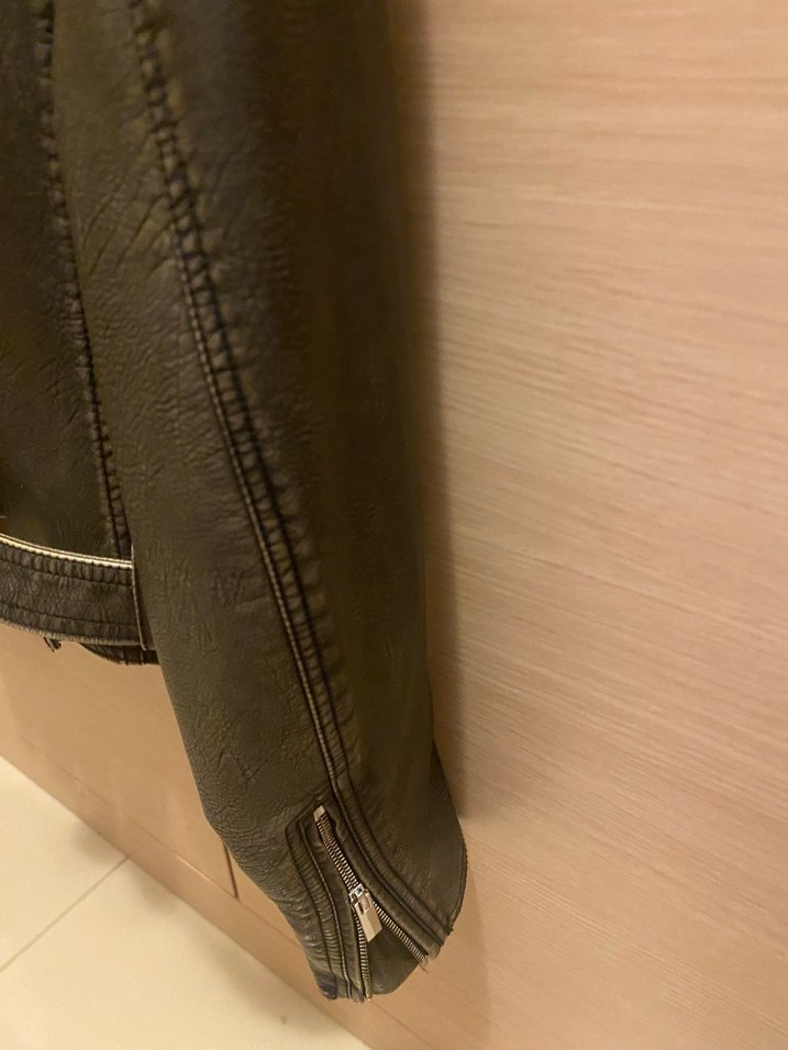 Kadın Eskitme Deri Biker Ceket - Görsel 4