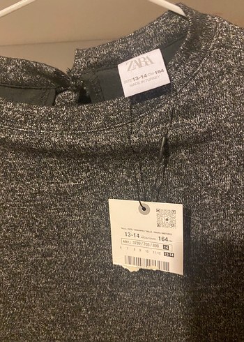 Zara Gri Uzun Kollu Yün Kız Çocuk Triko Tulum