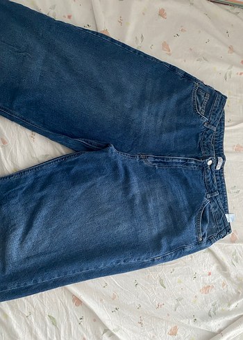 44 Beden mavi Renk Kadın Mavi Loose Fit Midi Kot Pantolon