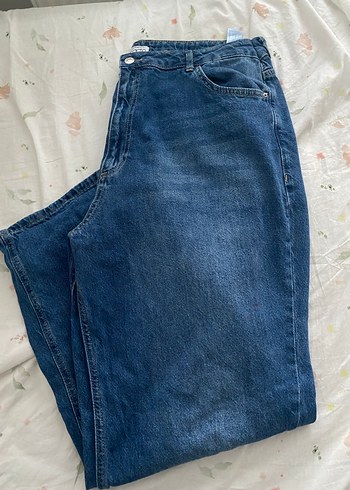 Defacto Kadın Mavi Loose Fit Midi Kot Pantolon