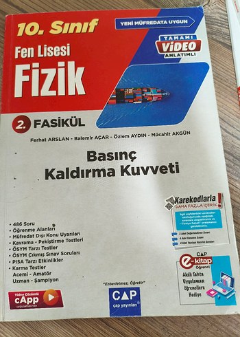 Beden 10. Sınıf Fen Lisesi Çap Fizik Fasikülleri