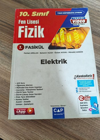 10. Sınıf Fen Lisesi Çap Fizik Fasikülleri