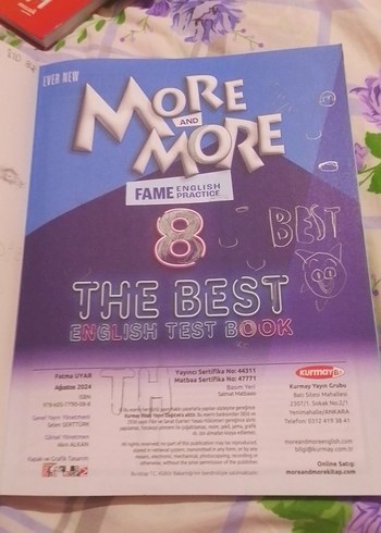 More & More 8 Sınav Kitapçıkları Seti - Görsel 5