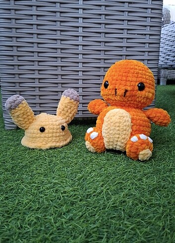 Beden charmander pokemon amigurumi oyuncak bebek