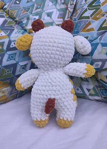 Beden Renk amigurumi örgü bebek inek oyuncak