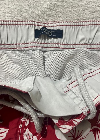 Kırmızı Çiçek Desenli Erkek Mayo Şortu - Görsel 3