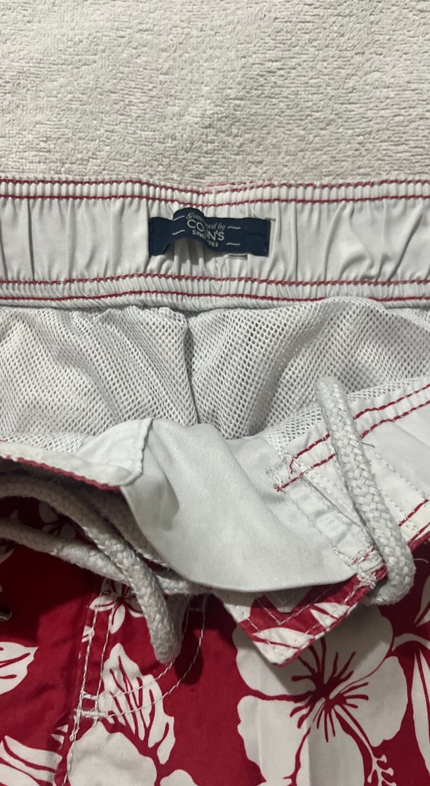 Kırmızı Çiçek Desenli Erkek Mayo Şortu - Görsel 3