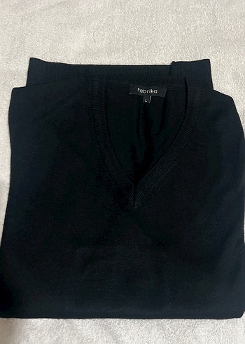 Siyah V Yakalı Erkek Kısa Triko - Görsel 2