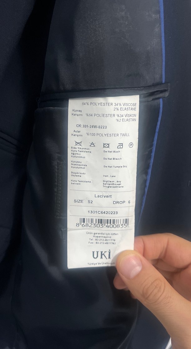 Erkek Lacivert Takım Elbise Ceket - Görsel 5