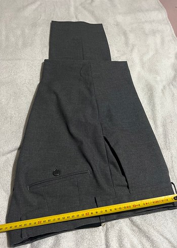 Gri Erkek Kemerli Normal Kesim Pantolon - Görsel 3