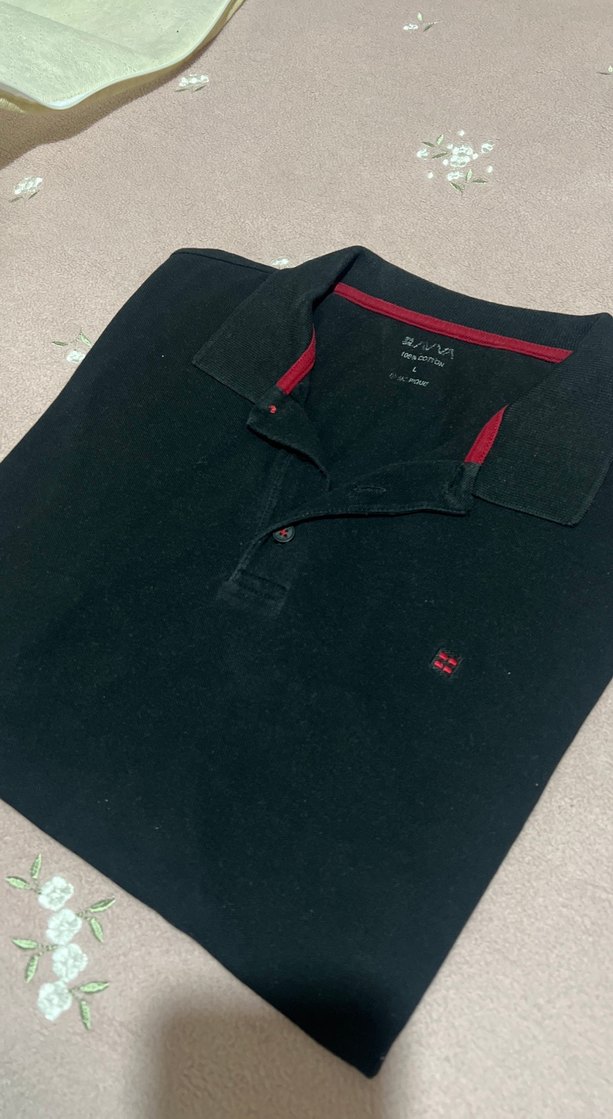 Erkek Siyah Kısa Kollu Polo Yaka Tişört - Görsel 2