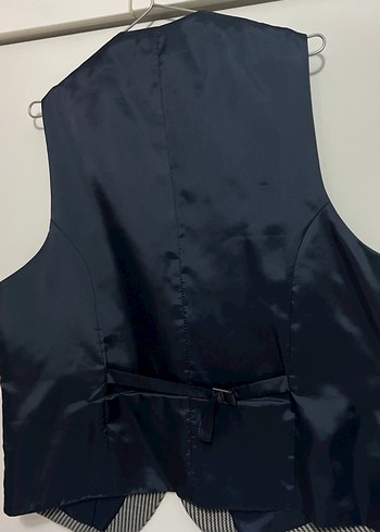 Gri Zebra Desenli Düğmeli Erkek Yelek - Görsel 3