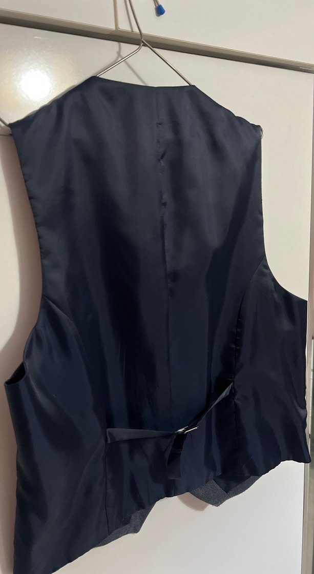 Düğmeli Gri Erkek Yelek - Görsel 3