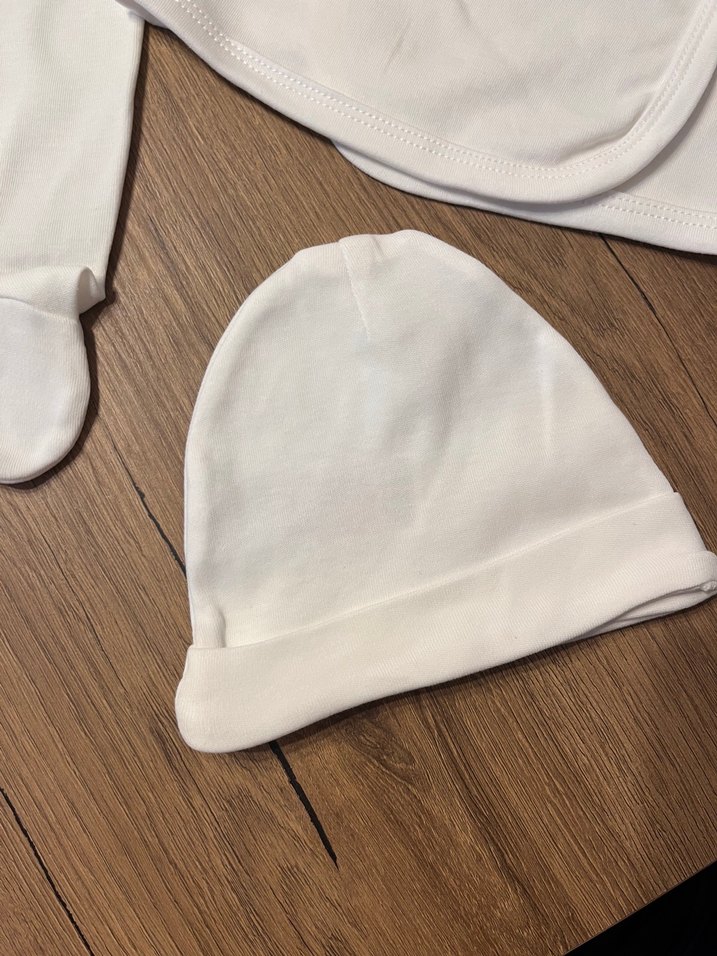 Bebek Beyaz Hastane Çıkışı Takımı - Görsel 2