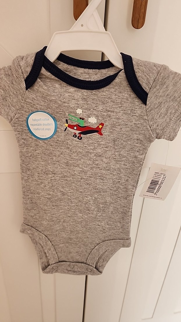 Sarı Baskılı Erkek Bebek Kısa Kollu Body - Görsel 3