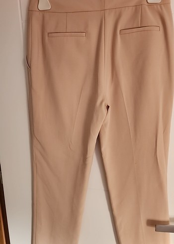 Bej Kadın Midi Kumaş Pantolon - Görsel 5