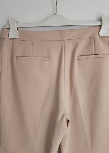 Bej Kadın Midi Kumaş Pantolon - Görsel 4