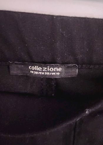 Siyah Düğmeli Kadın Kumaş  Tayt Pantolon - Görsel 3