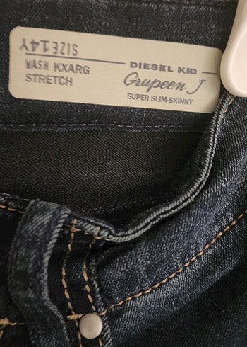 Diesel kid 14Y Lacivert Bel Detaylı Dar Kesim Jean - Görsel 3