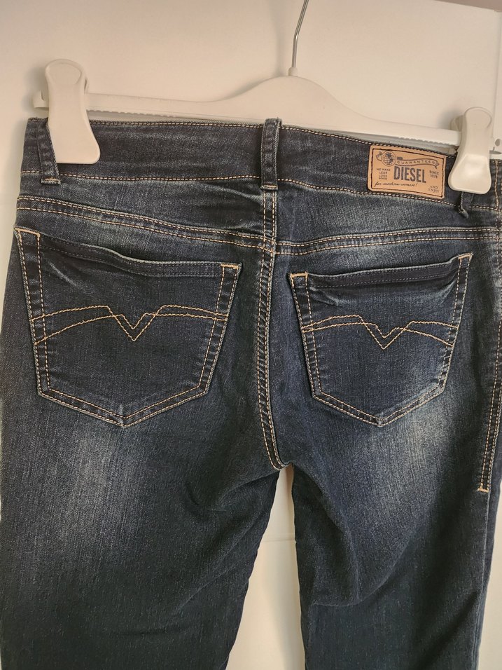 Diesel kid 14Y Lacivert Bel Detaylı Dar Kesim Jean - Görsel 5