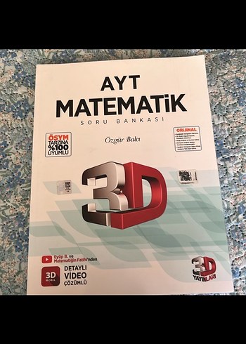 AYT Matematik Soru Bankası 3D Video Çözümlü