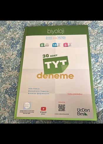 30 Adet TYT Biyoloji Deneme Kitabı