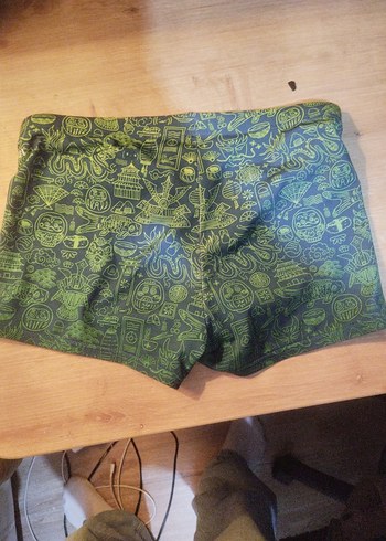 Erkek Yeşil Desenli Mayo Şort - Görsel 2