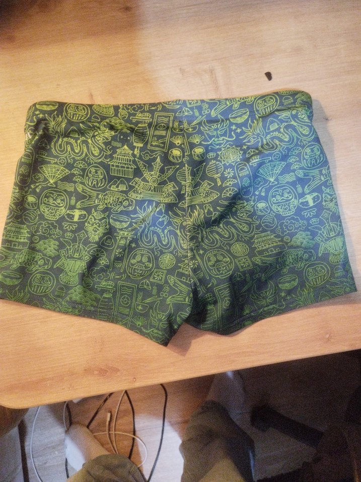 Erkek Yeşil Desenli Mayo Şort - Görsel 2