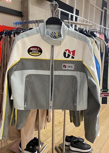 BERSHKA Yarışçı Stil Deri Ceket