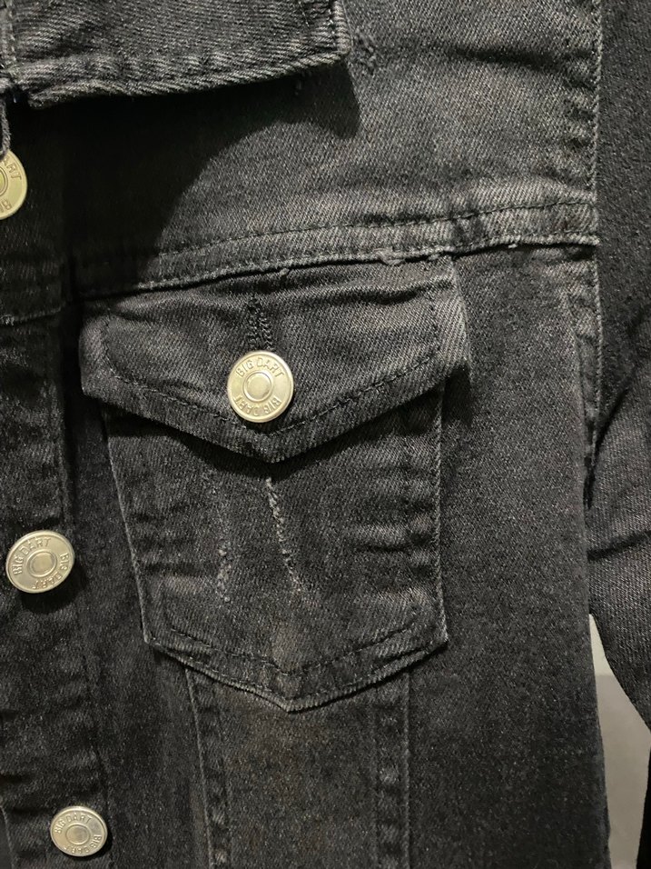 Siyah Düğmeli Denim Ceket - Görsel 2