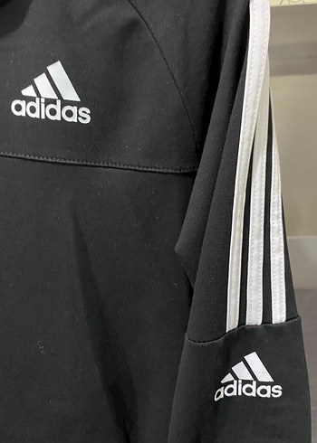 Adidas Siyah Fermuarlı Kapüşonlu Unisex Ceket - Görsel 2