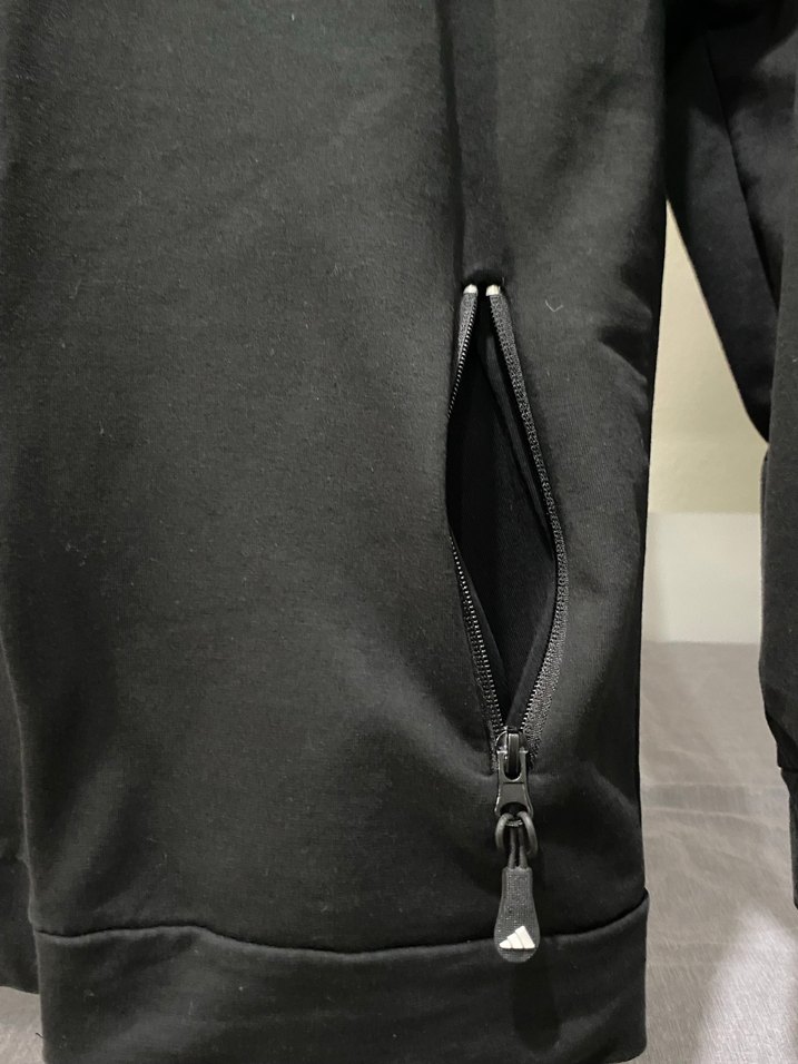 Adidas Siyah Fermuarlı Kapüşonlu Unisex Ceket - Görsel 3