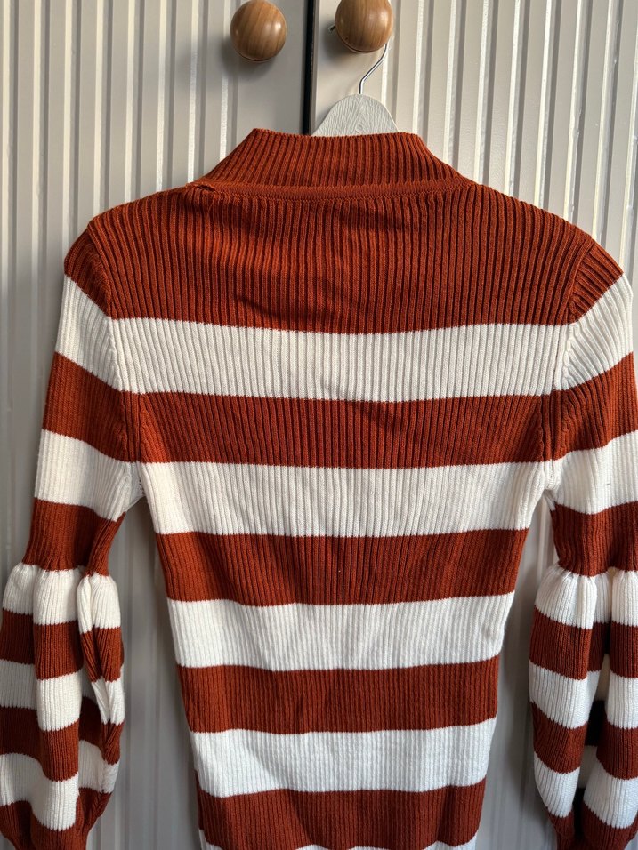 Kiremit renk kazak boğazlı - Görsel 2