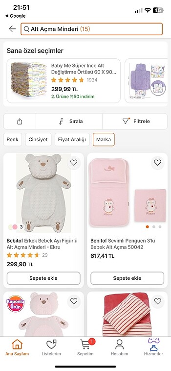 Bebitof Alt Değiştirme