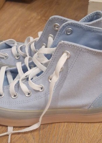 Mavi Gri Kadın Dolgu Topuklu Spor Ayakkabı - Görsel 2