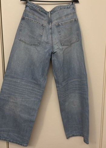 Kadın Mavi Bol Kesim Denim Jean - Görsel 3