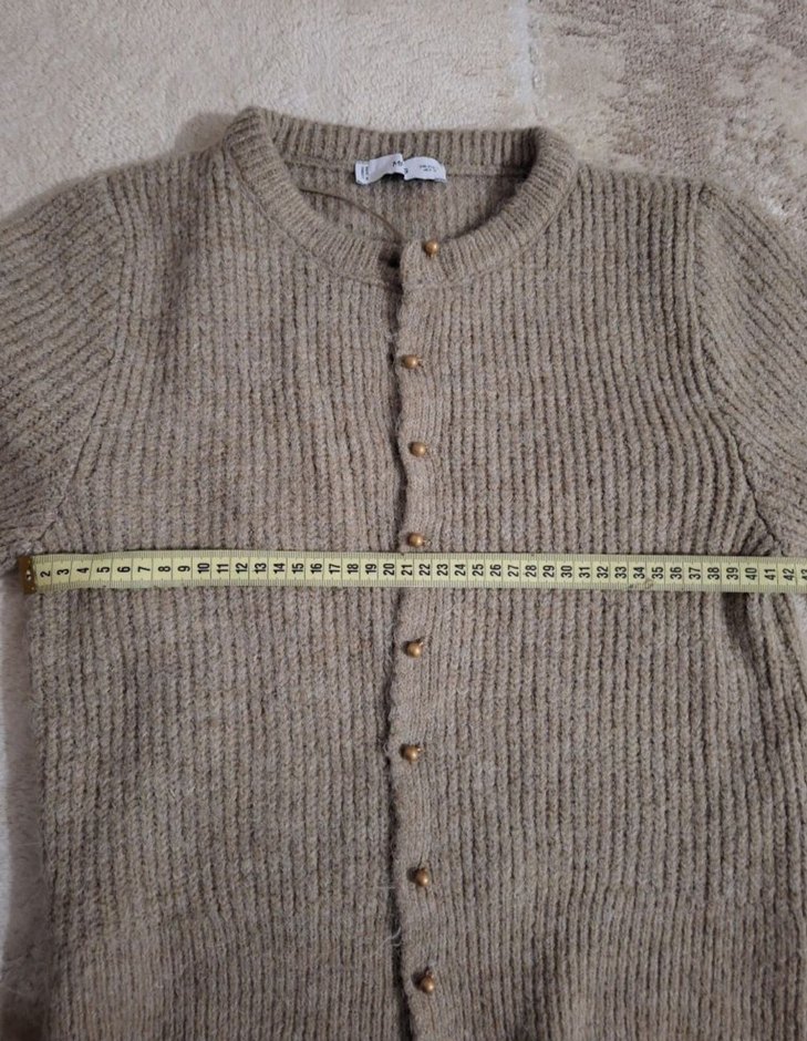 Bej Örgü Kadın Hırka - Görsel 2