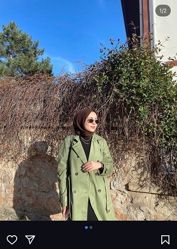 Kadın Haki Midi Trençkot - Görsel 3