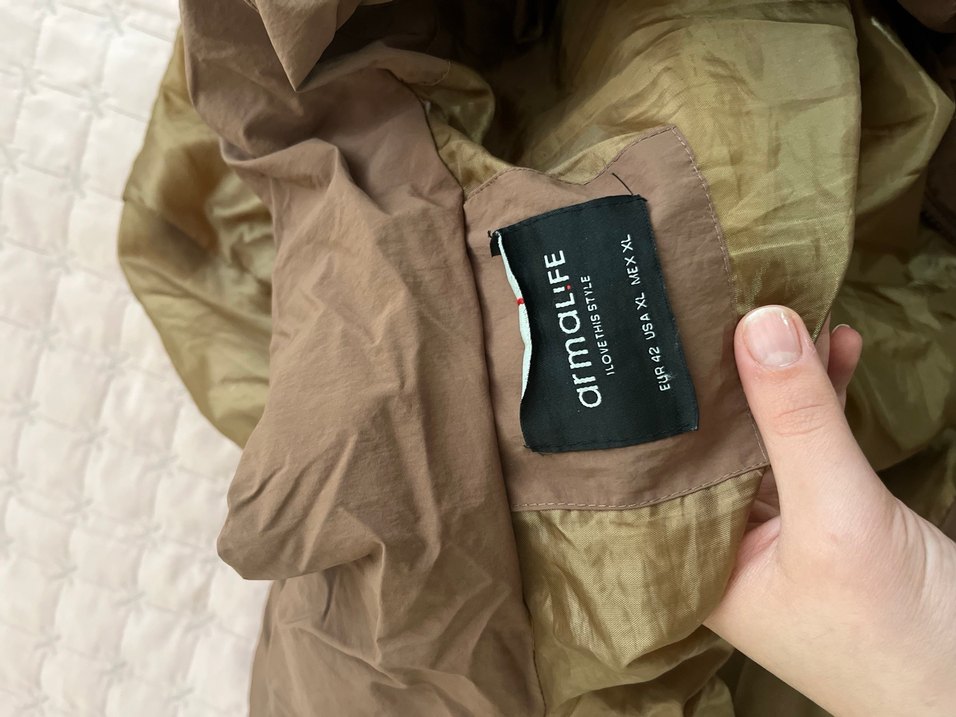 Kahverengi Midi Kadın Kışlık Mont - Görsel 4