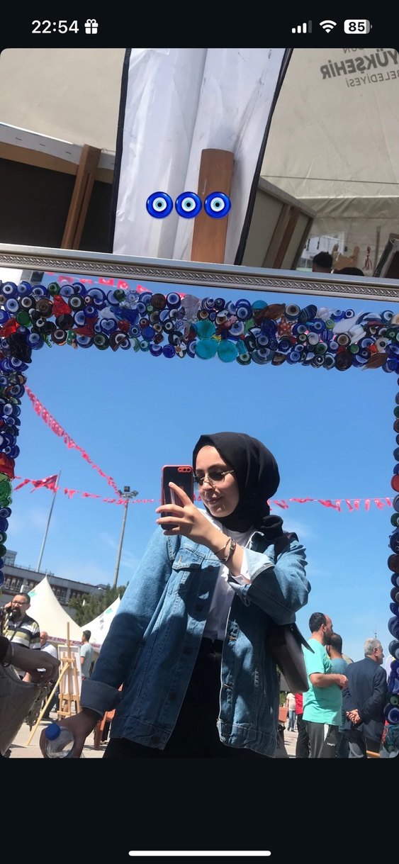 Düğmeli Mavi Kadın Denim Ceket - Görsel 3