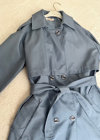 Mavi Kadın Uzun Kemerli Trençkot - Görsel 3