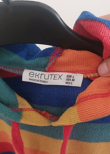 Diğer Renkli Çizgili Kadın Sweatshirt