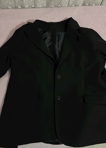 Düğmeli Siyah Kadın Blazer Ceket