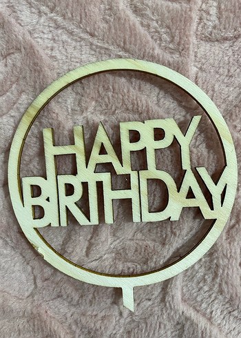 Ahşap Happy Birthday