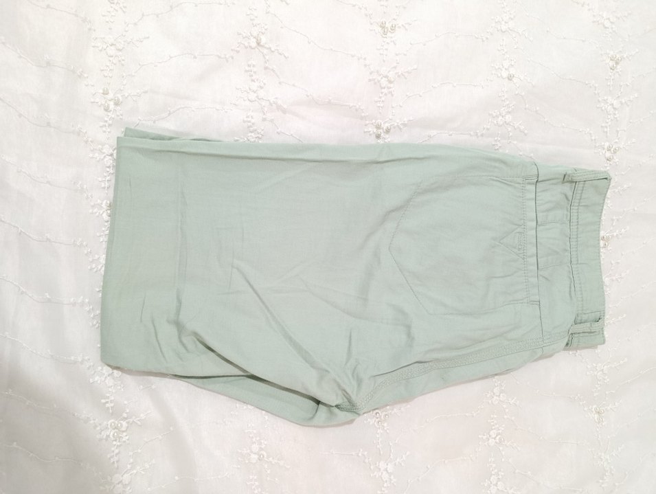 Düğmeli Pastel Keten Rahat Kesim erkek Pantolon - Görsel 3