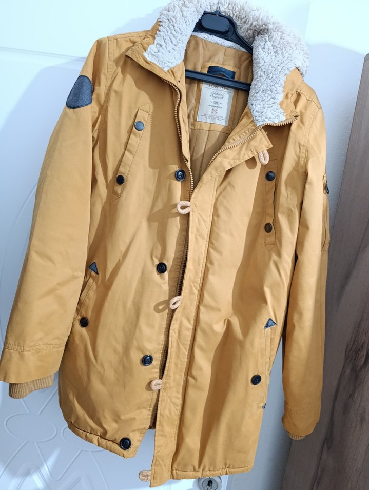 Düğmeli Sarı temiz genç mont - Görsel 2