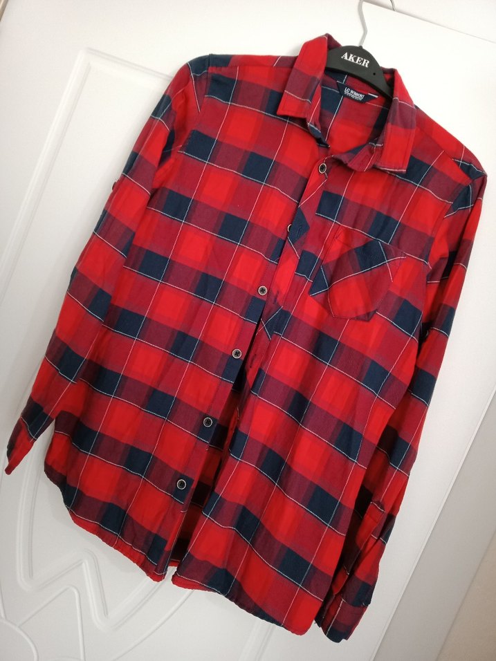 Erkek çocuk Kırmızı Uzun Kollu Gömlek - Görsel 2